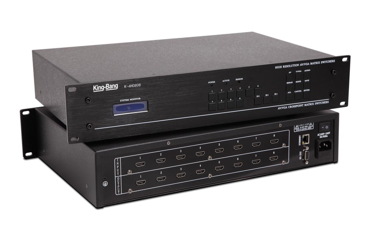 HDMI四进四出数字矩阵切换器K-4H0404