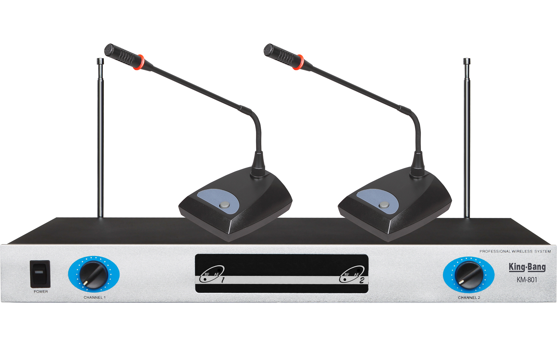 VHF一拖二专业无线麦克风KM-801