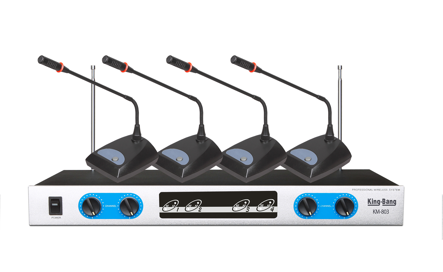 VHF一拖四专业无线麦克风KM-803